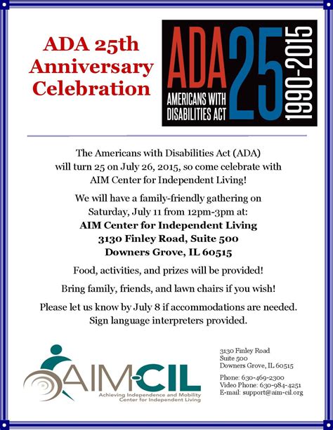 Ada 25th Anniversary Celebration Downers Grove Il Patch