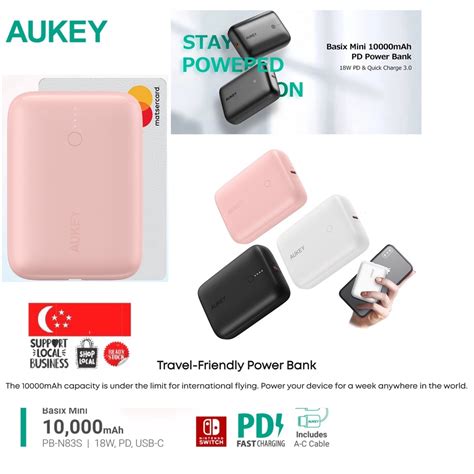 Aukey PB N83S 10000MAH 22 5W Travel Friendly Powerbank Portable Charger