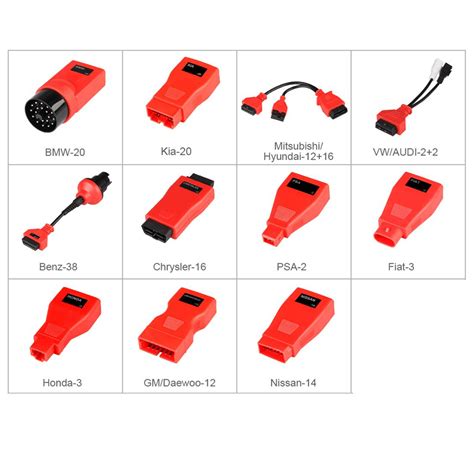 Obdpricecom Autel Maxidas Ds808 Full Kit Connectors Obd1 Adapters