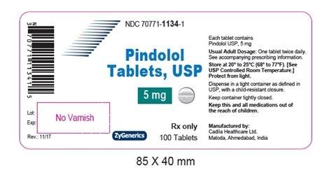 Pindolol By Cadila Healthcare Limited Pindolol Tablet