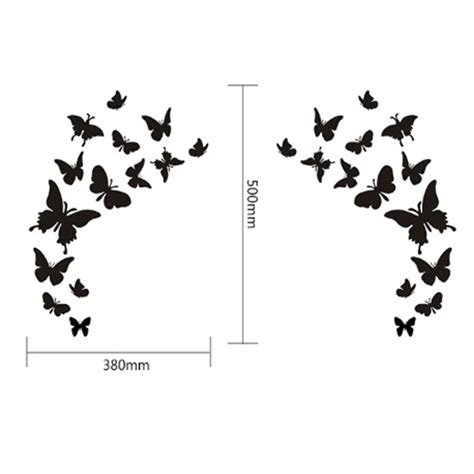 Set D Mirror Butterfly Wall Sticker Acrylic Wa Grandado