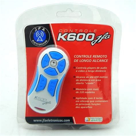 Controle Remoto Universal Longa Distância JFA K600 Branco Teclado