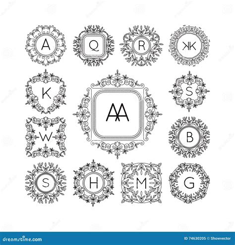 Monogram Logo Vector Stock Vector Illustration Of Elegant 74630205