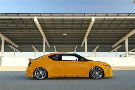 Stanced Blazing Yellow Scion Tc By Concept One