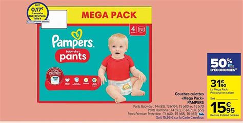 Promo Couches Culottes M Ga Pack Pampers Chez Carrefour Market