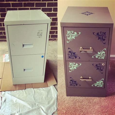 Upcycled An Old Filing Cabinet With Some Sandpaper Spray Paint And A