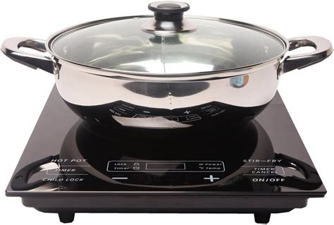 Amazon Hannex Dual Sided Hot Pot Stainless Steel Great For Shabu Shabu Induction