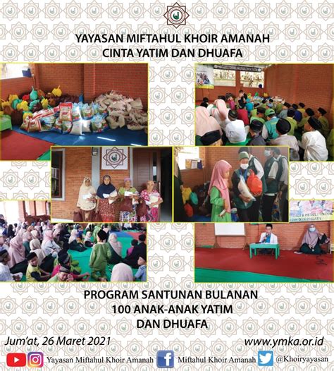 Santunan Dan Doa Bersama 100 Anak Yatim Dan Dhuafa Ymka Cinta Anak Yatim