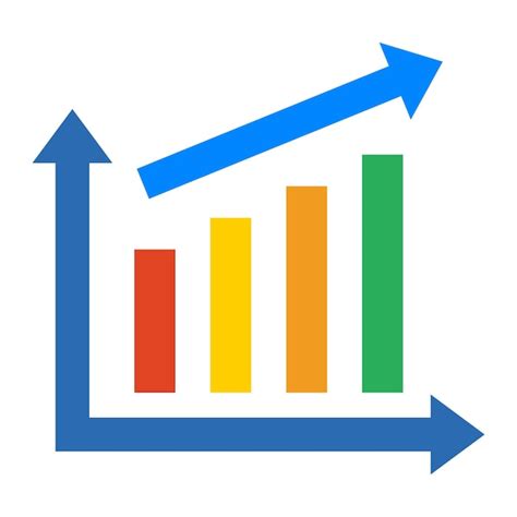 Ícone de gráfico de barras Vetor Premium