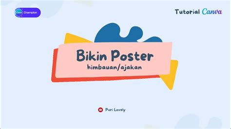 Tutorial Canva Bikin Poster Himbauan Ajakan Youtube