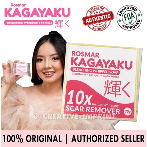 Rosmar Kagayaku Bleaching Whipped Soap 10X Whitening Scar Remover 1 Bar