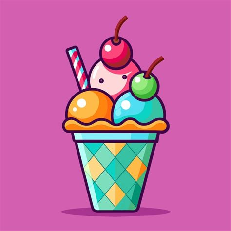 Premium Vector Ice Cream Vector Illustration