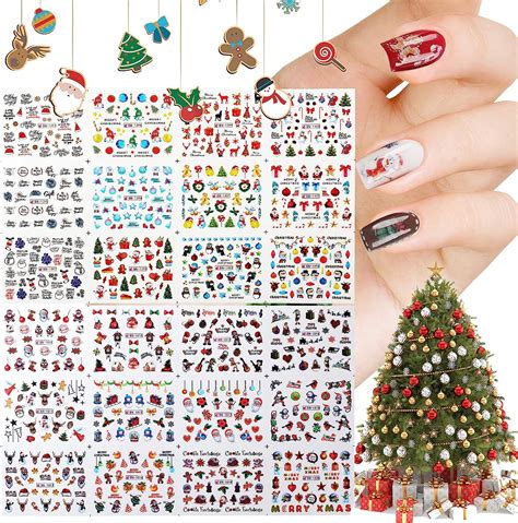 Yingjee Bl Tter Nagelsticker Weihnachten Nail Art Sticker