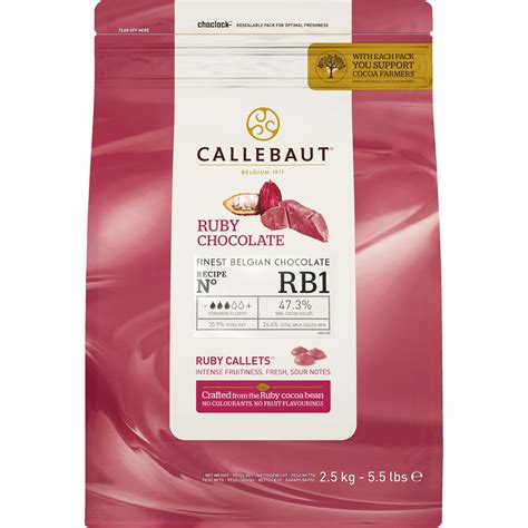 Transgourmet Österreich Callebaut Ruby Schokolade Callets 2 5 kg