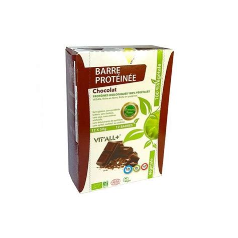 Vit all Barre Protéinée Végan Chocolat Bio 50g Cdiscount Au quotidien