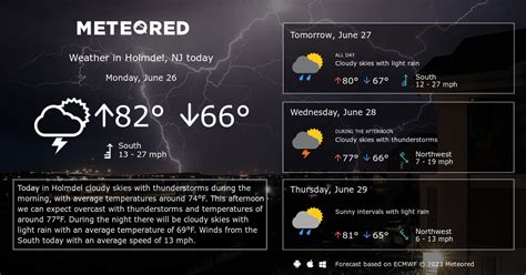 Holmdel, NJ Weather 14 days - Meteored