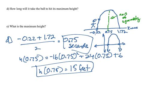 Projectile Motion Math Algebra Quadratic Equations Quadratic