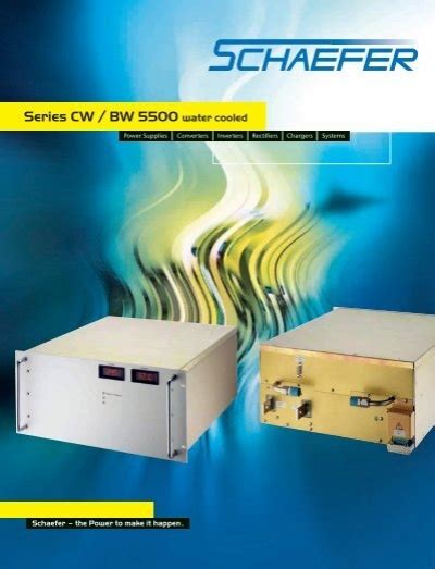 Series CW / BW 5500 water cooled - Schaefer Converters