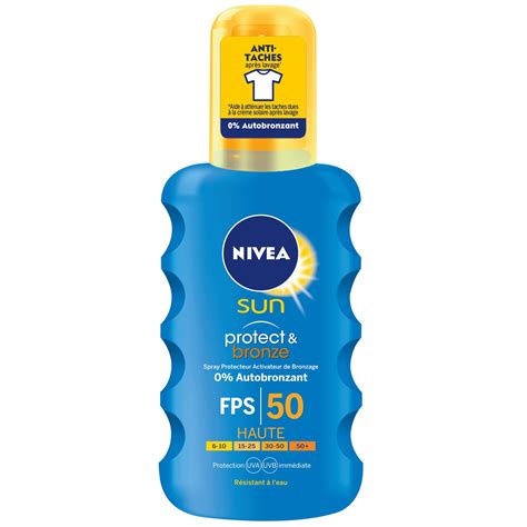 Nivea Cr Me Solaire Protect Bronze Fps Nivea Le Spray De Ml