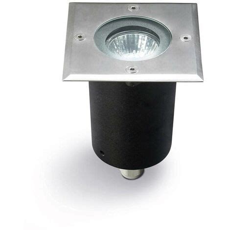 Leds C4 Gea 1 Light Outdoor Square Recessed Floor Light Stainless