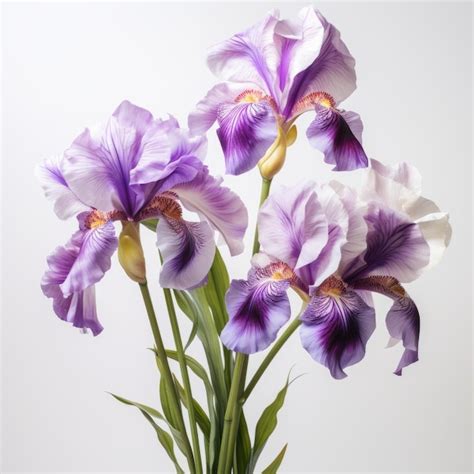 Premium Photo Baroqueinspired Still Life Purple And White Iris