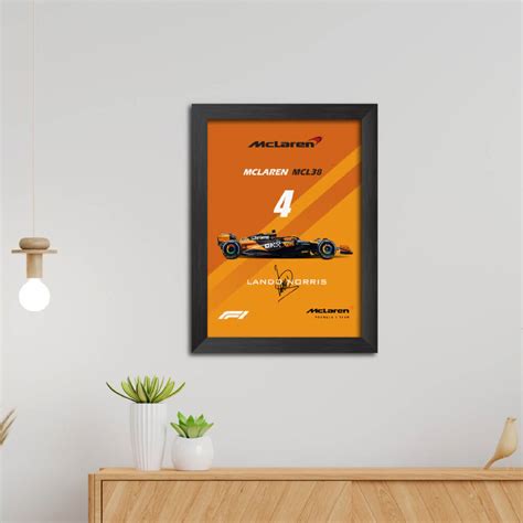 Lando Norris F1 Racing Car Mclaren Mcl38 Poster Painting Tenorarts