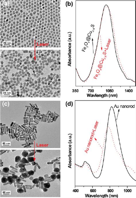 Photothermal Stability Comparison Of A B Fe 3 O 4 Cu 2 X S