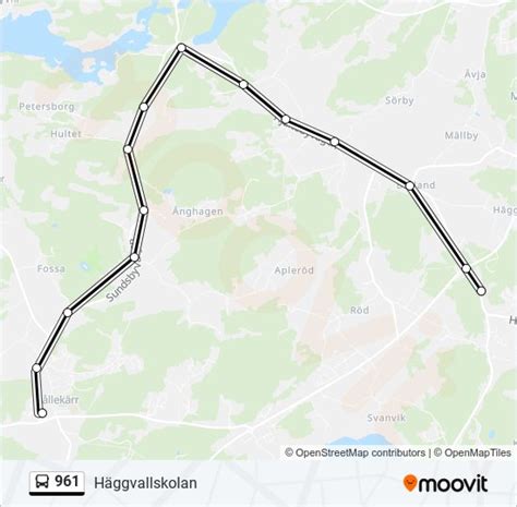 961 Route Schedules Stops Maps Häggvallskolan Updated