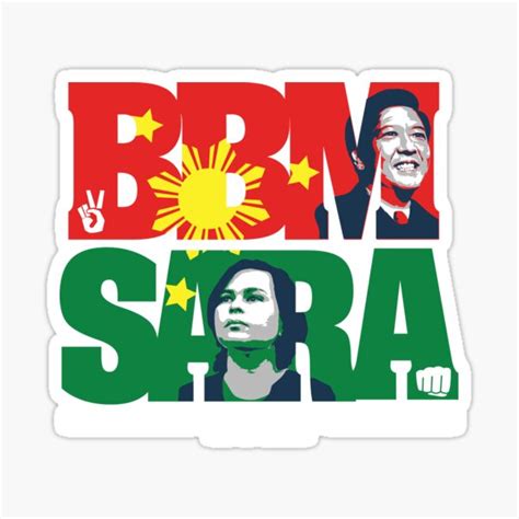 Red And Green Bbm And Sara Duterte Sticker For Sale By Kimwellrena