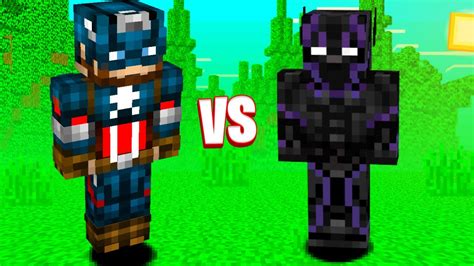 Minecraft Capit O Am Rica Vs Pantera Negra Batalha De Herois No