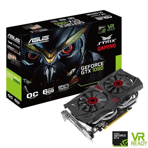 Asus Geforce Gtx 1060 Rog Strix 6gb Oc Edition Video Card Strix