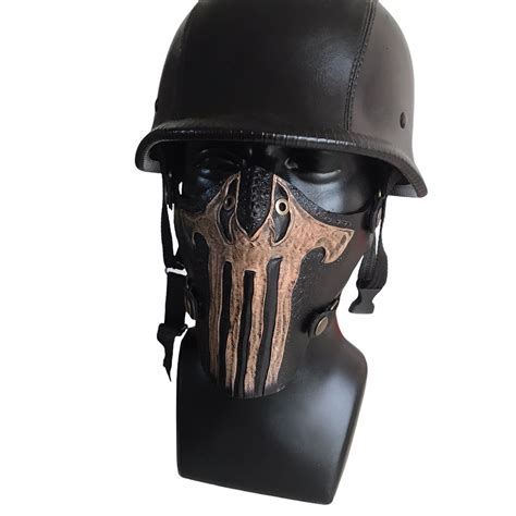 Skull Face Mask Motorcycle Mask Custom Leather Mask Etsy In 2021