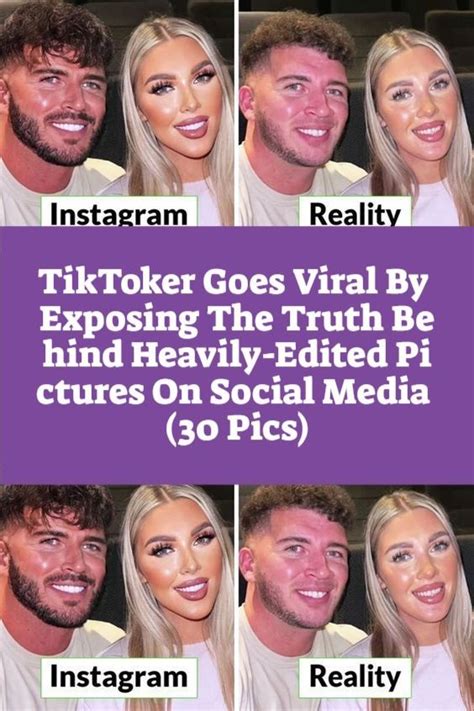 Tiktoker Goes Viral By Exposing The Truth Behind Heavily Edited Pictures On Social Media 30