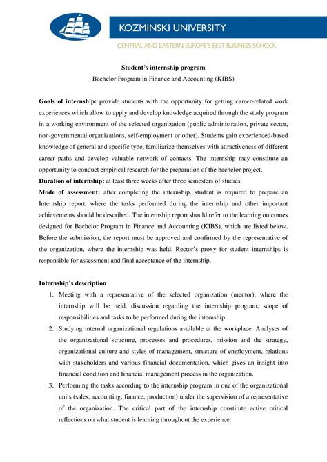 Student Internship Programme Report - How to create a Student ... 