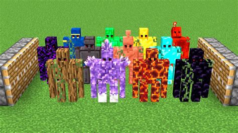 X Minecraft Golems Combined Youtube