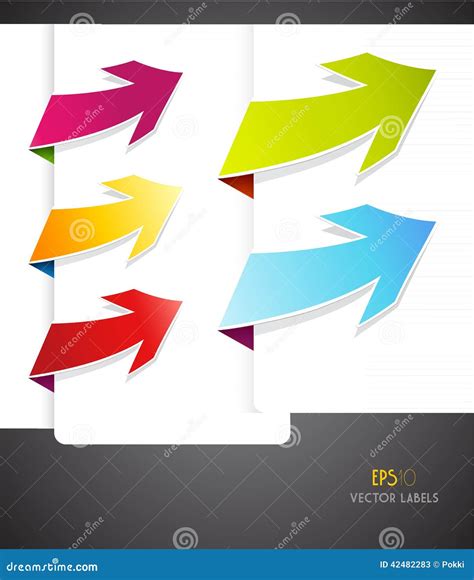 Set Of Colorful Arrows Stock Vector Illustration Of Collection 42482283