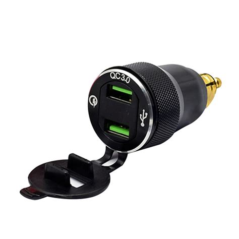 Quick Charge 30 Dual Usb Motorcycle Charger Plug Socket Cigarette