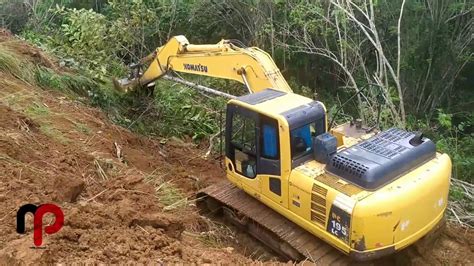 Begini Cara Excavator Komatsu Land Clearing Di Lahan Bukit Youtube