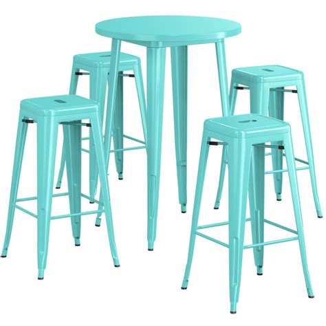 Lancaster Table And Seating Alloy Series 30 Round Seafoam Bar Height