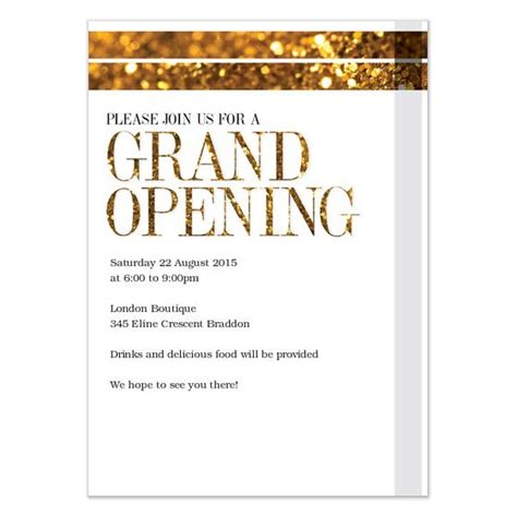 Business Grand Opening Invitation Samples