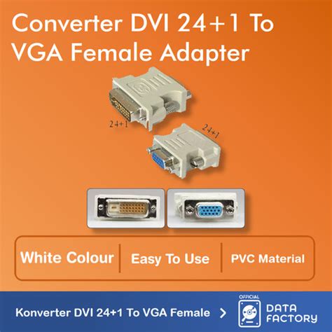 Jual Converter Dvi To Vga Female Pin Adapter Konektor Konverter