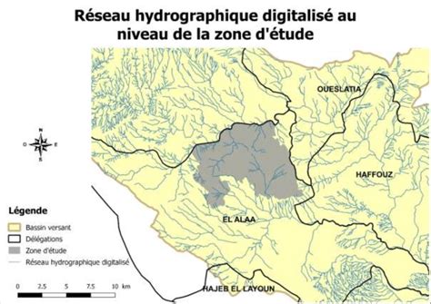 Carte Du Réseau Hydrographique De La Zone Détude Source Crda Le