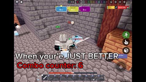 Insane Combo Roblox Bedwars Youtube