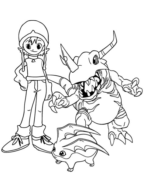 Digimon Coloring Page F Rbung Seite Kostenlose Druckbare