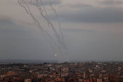 Rockets Fired From Gaza In Response To Israeli Airstrikes Middle East