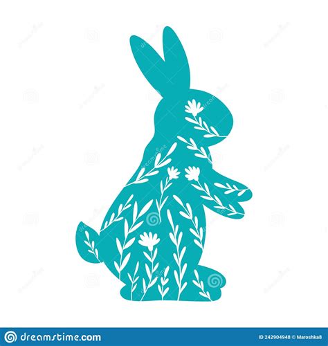 Happy Easter Vector Illustrations Of Bunnies Rabbits Icons Decorated