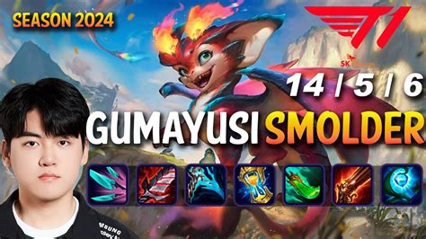 T1 Gumayusi SMOLDER Vs TWISTED FATE ADC Patch 14 3 KR Ranked