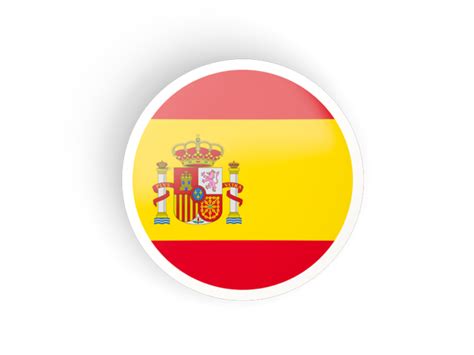 Round concave icon. Illustration of flag of Spain