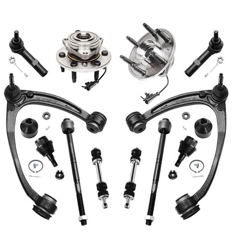 Pc Front Wheel Hub And Bearings Upper Control Arms Suspension Kit