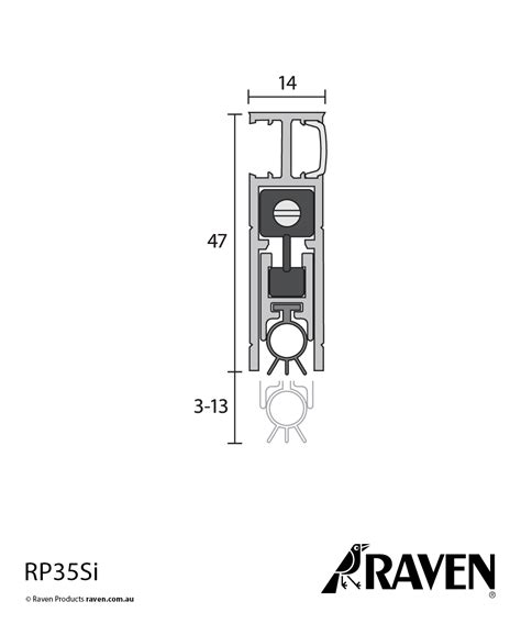 Automatic Door Bottom Seals RP35Si